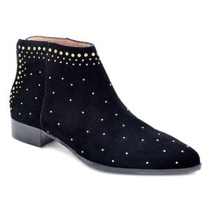 Black Frederika Studded Suede Ankle Boot by Bettye Muller